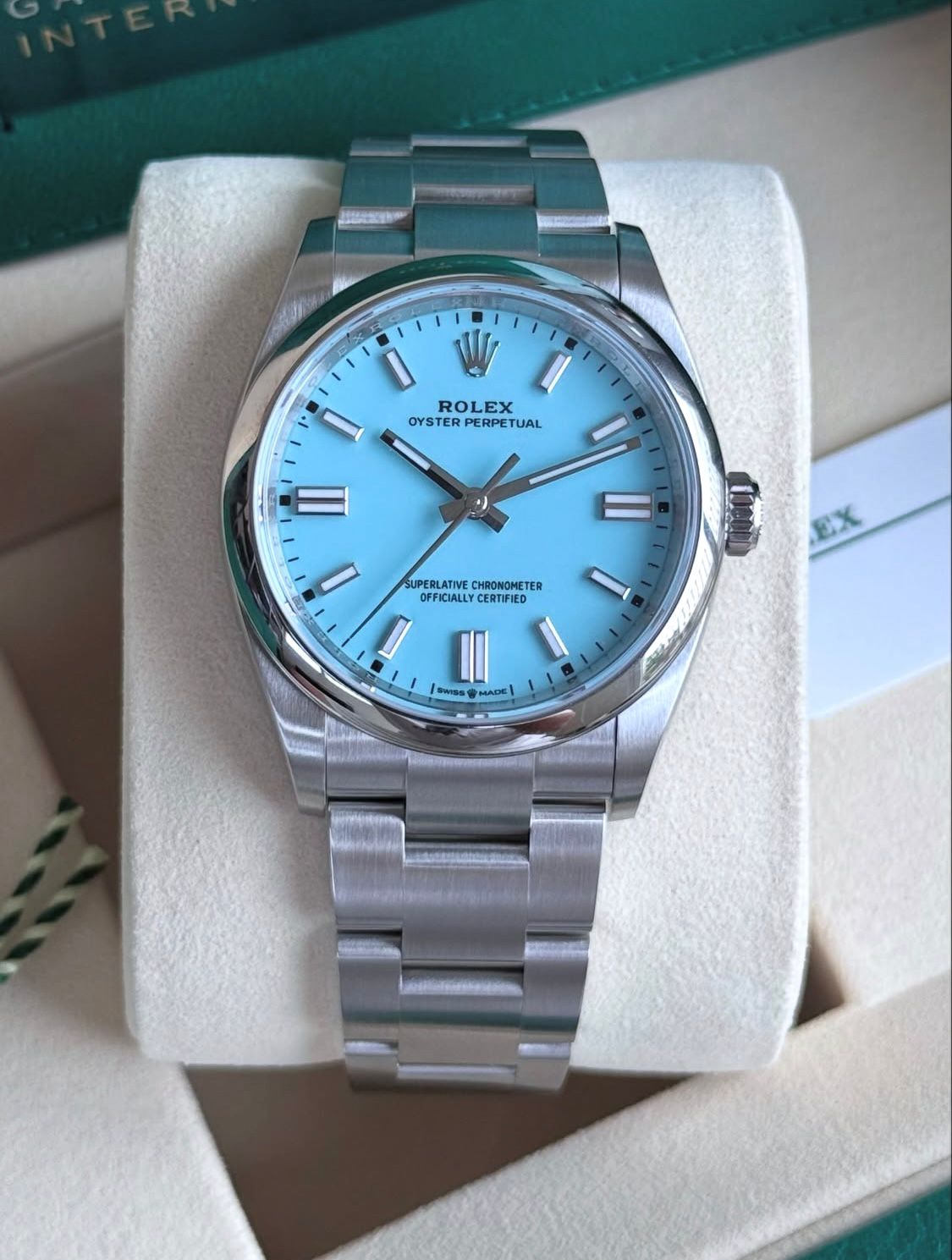 Oyster Perpetual Turquoise Blue Dial 31mm