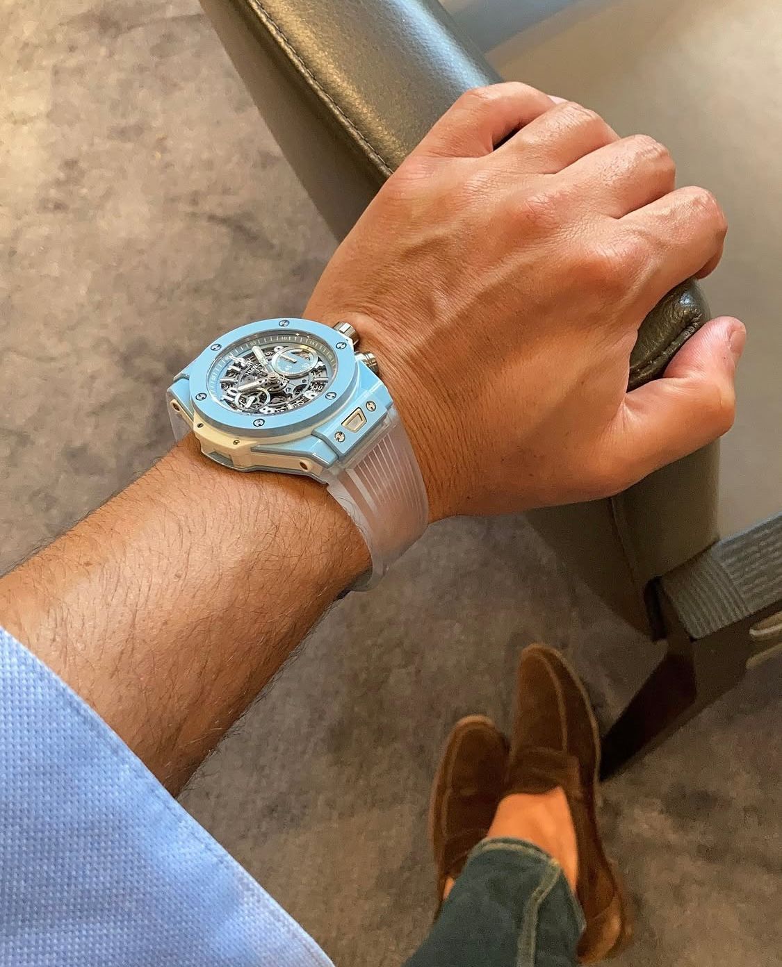 Big Bang UNICO Integrated Time Only Sky Blue Ceramic 42mm