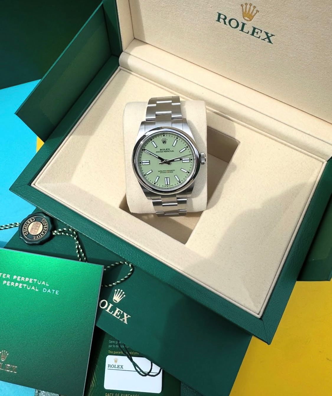 Oyster Perpetual Pistachio Green Dial 41mm