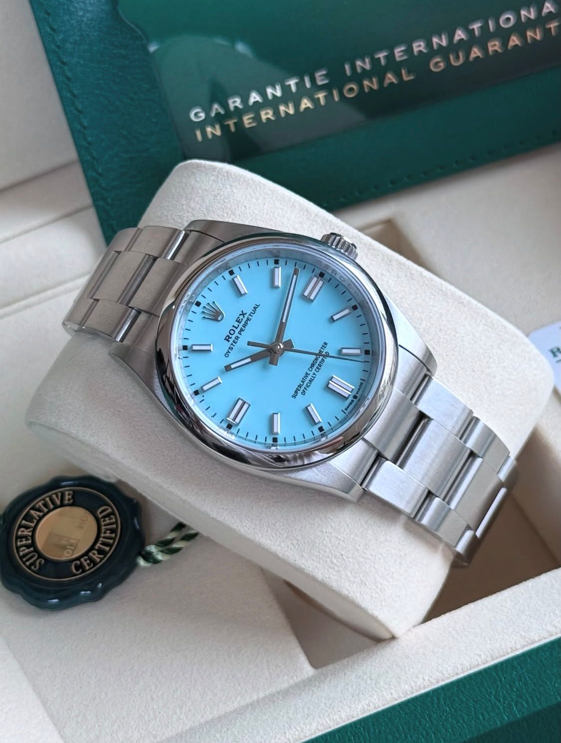 Oyster Perpetual Turquoise Blue Dial 31mm