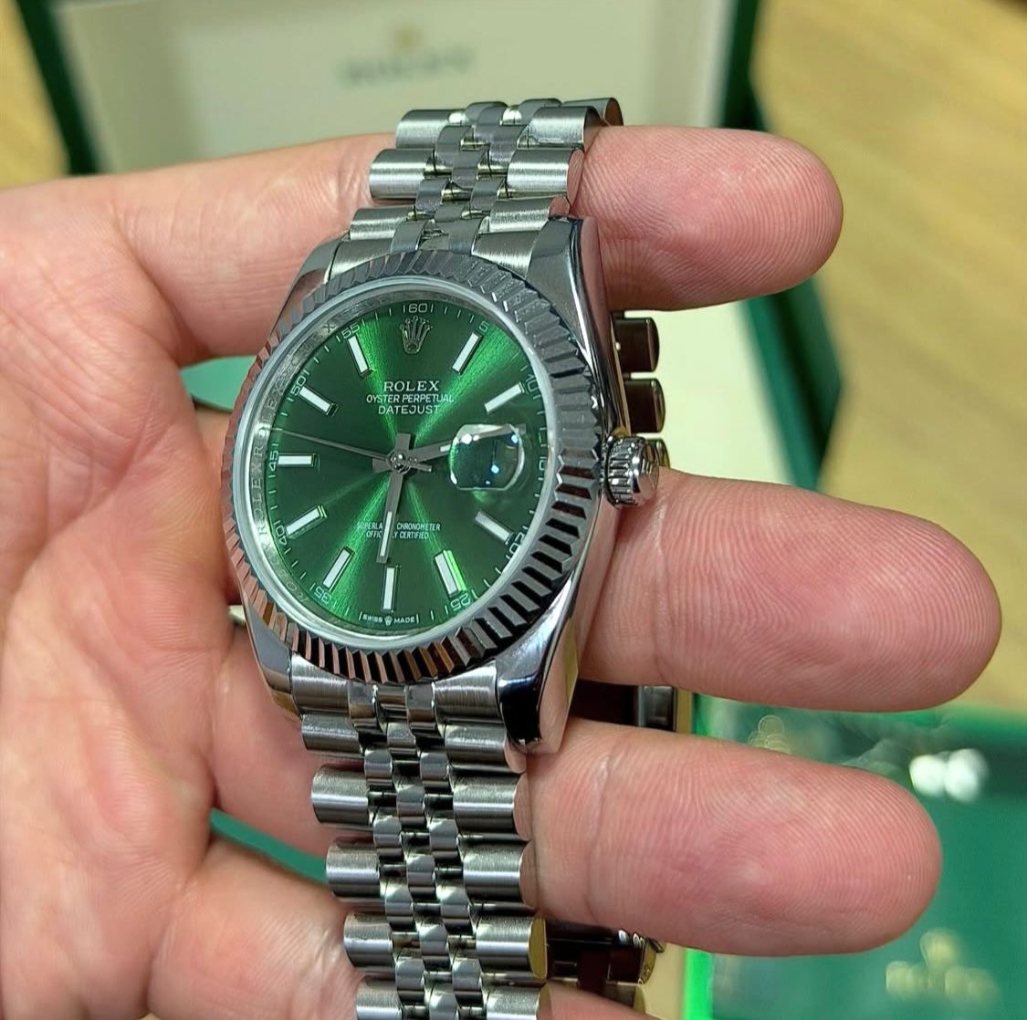 Datejust Green Dial Jubilee Bracelet
