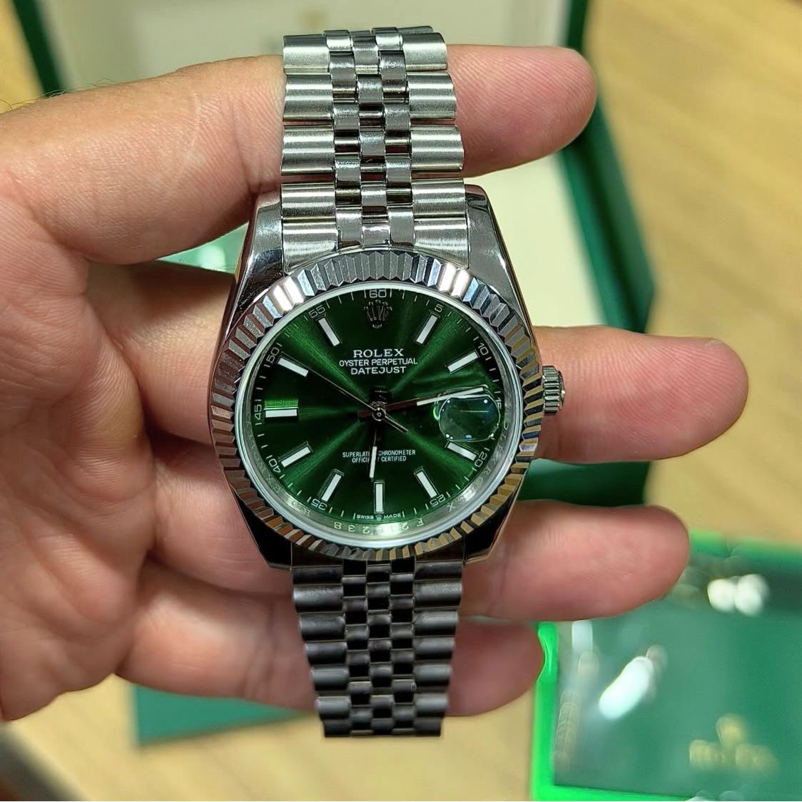 Datejust Green Dial Jubilee Bracelet
